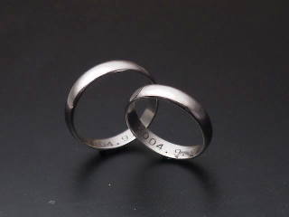 チタン甲丸結婚指輪
