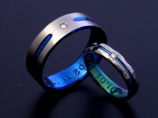 ダイヤ入りtitan結婚指輪