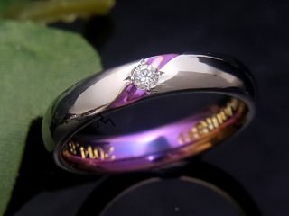 チタンダイヤモンド婚約指輪