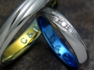 ダイヤ入り指輪のデザイン例